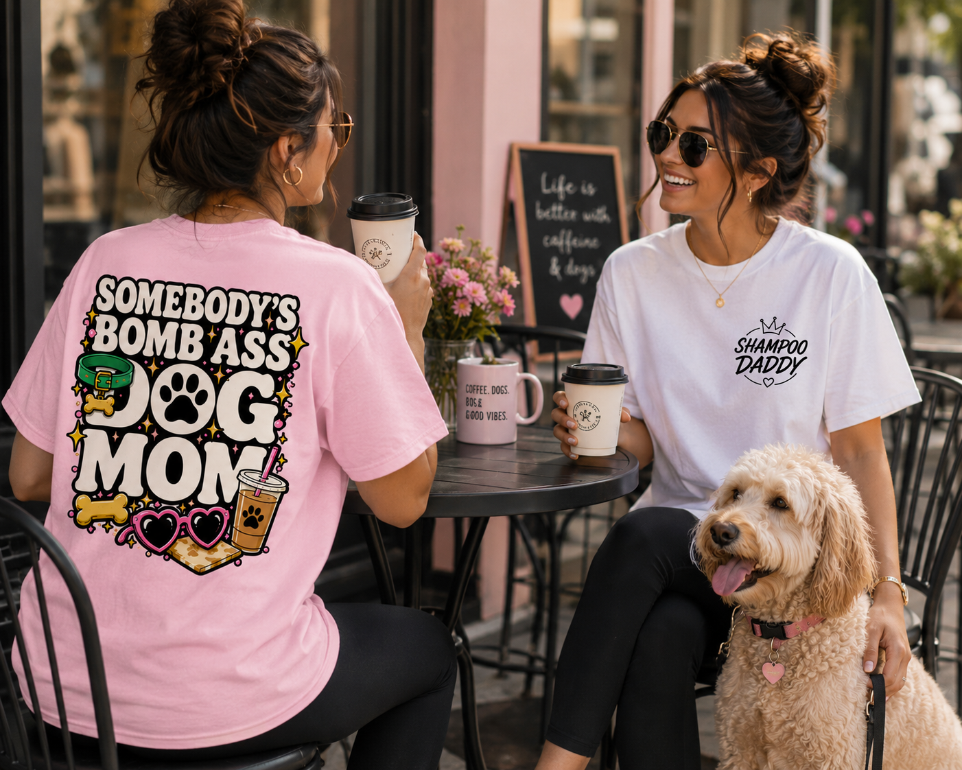 SOMEBODY'S BOMB ASS DOG MOM T-SHIRT