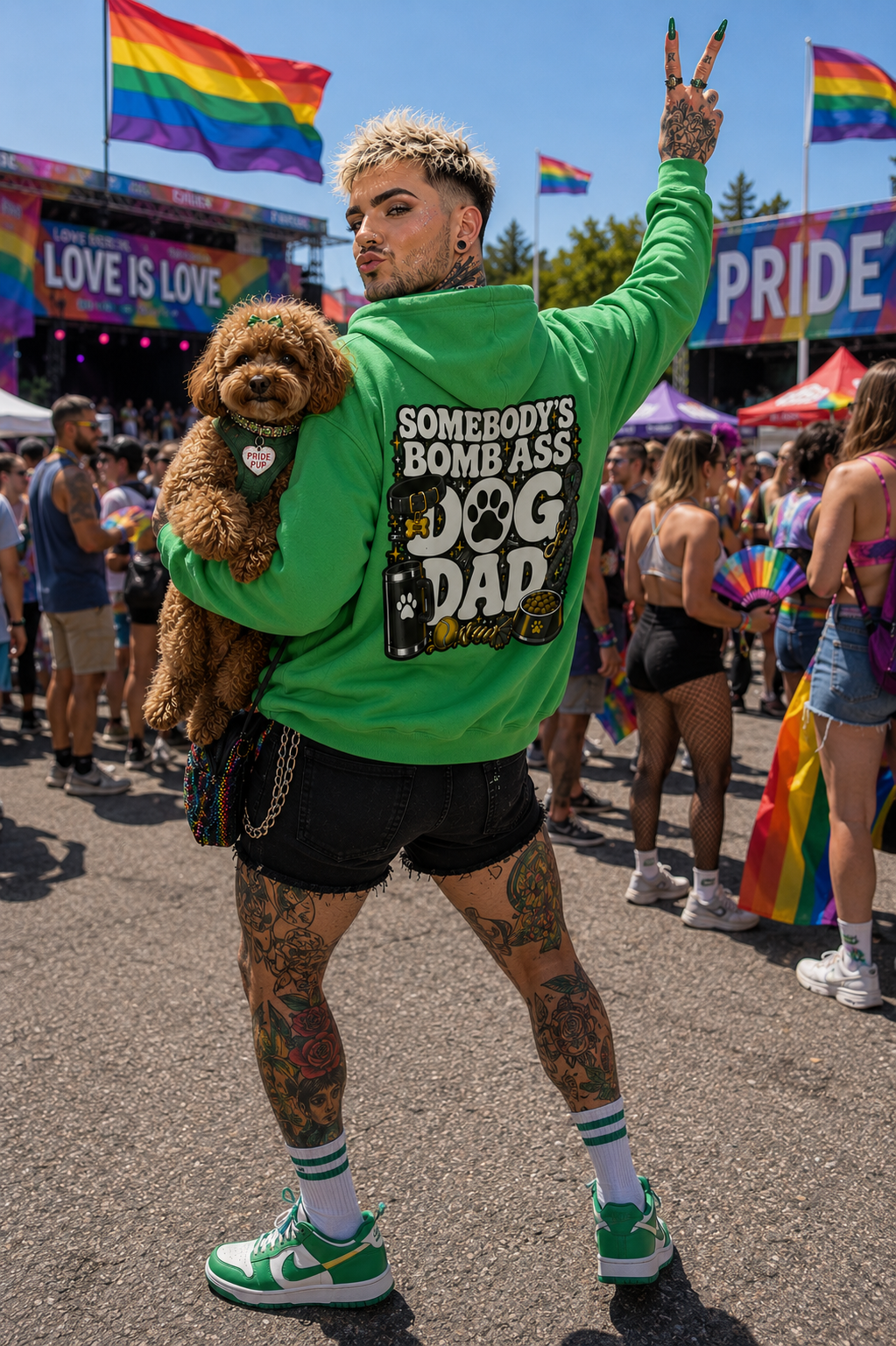 SOMEBODY'S BOMB ASS DOG DAD HOODIE