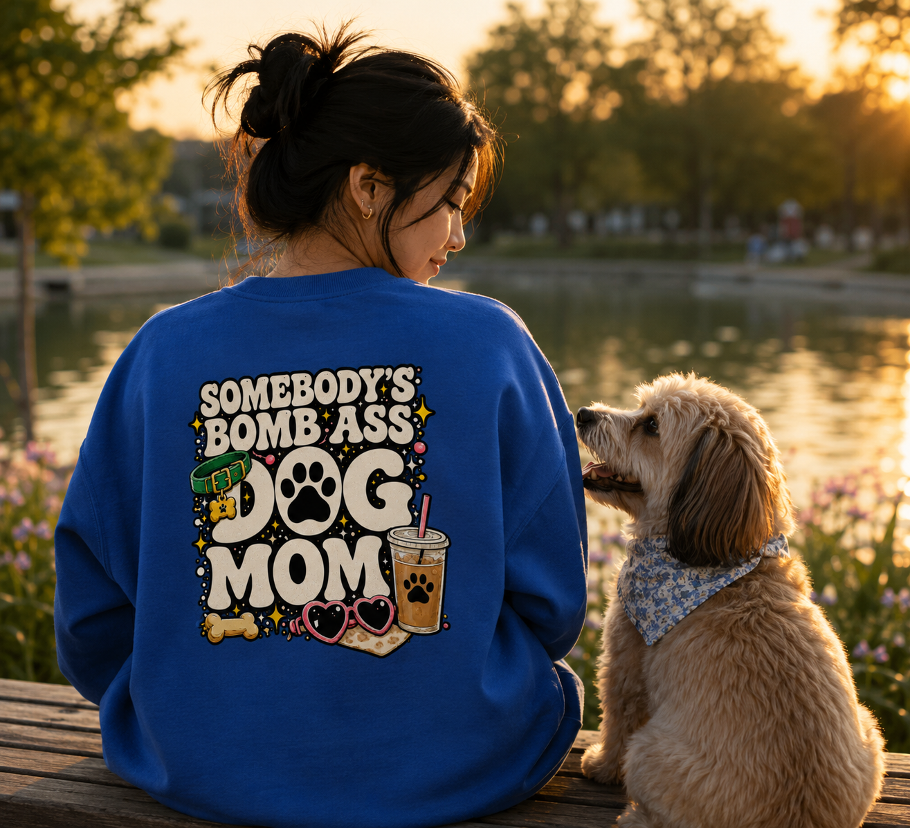 SOMEBODY'S BOMB ASS DOG MOM CREWNECK