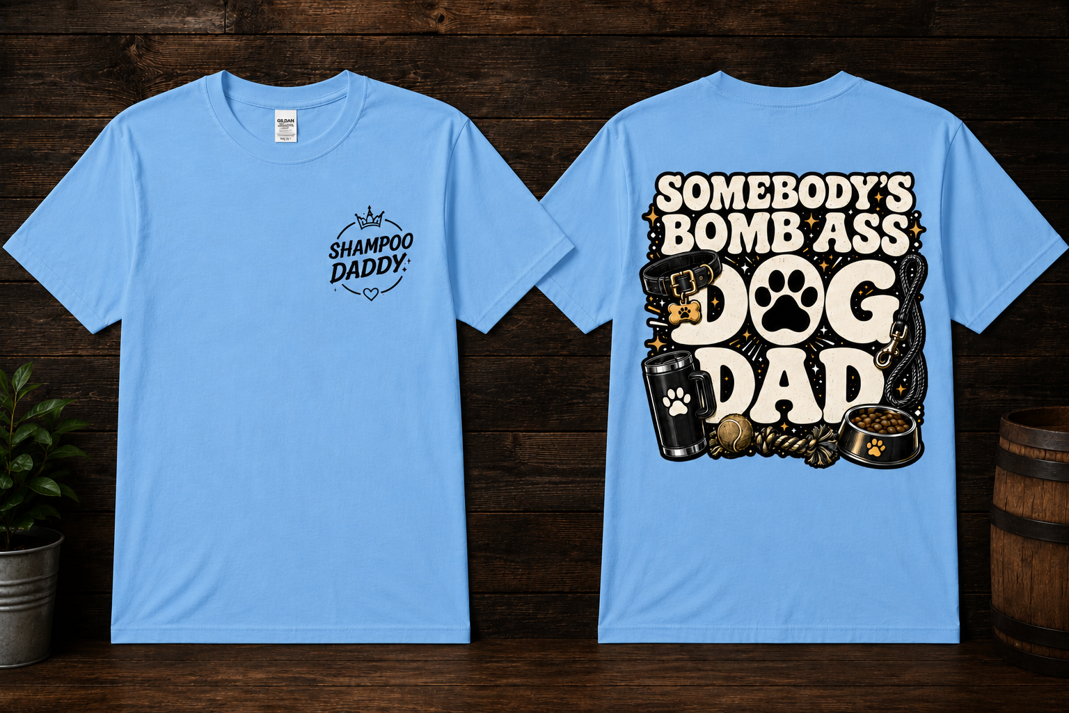 SOMEBODY'S BOMB ASS DOG DAD T-SHIRT