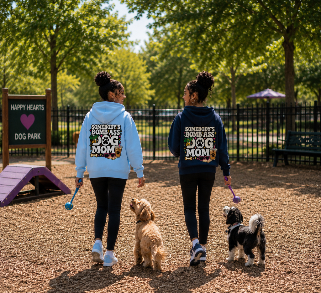 SOMEBODY'S BOMB ASS DOG MOM HOODIE