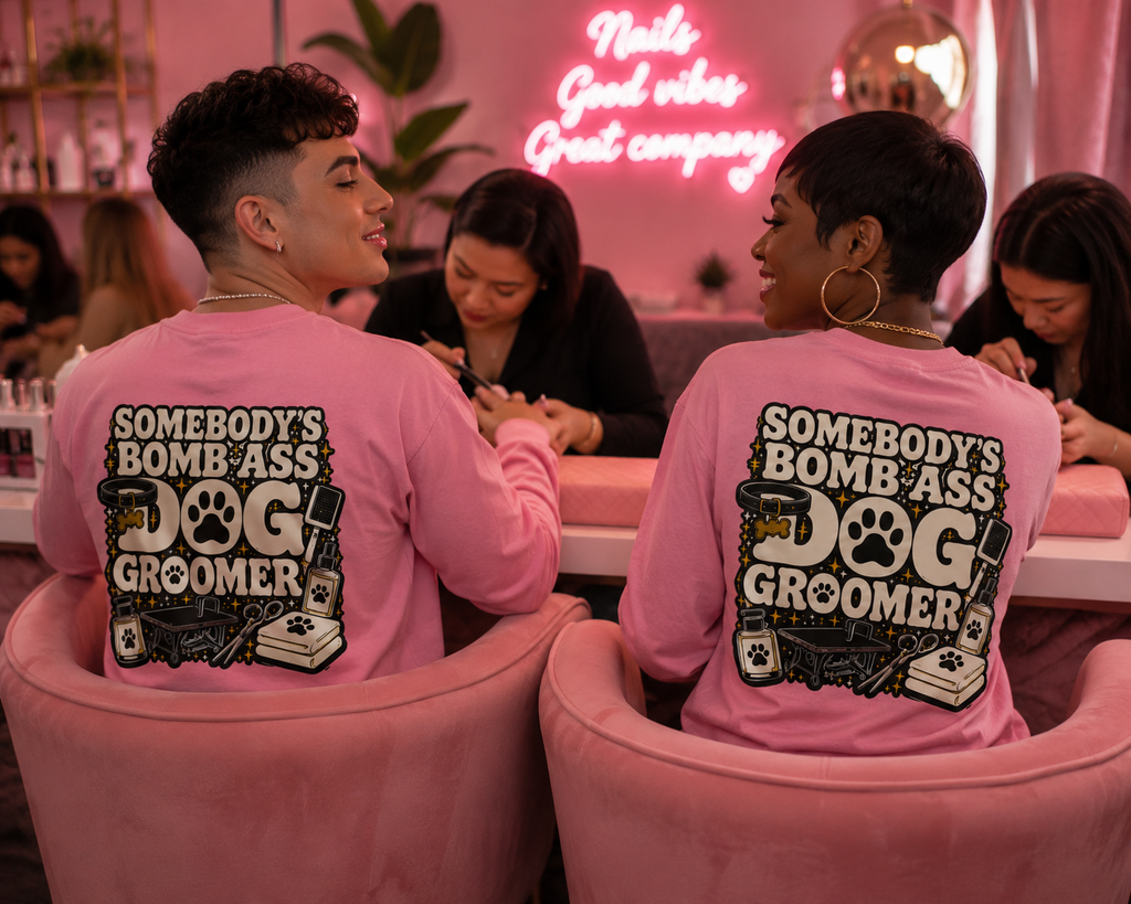 SOMEBODY'S BOMB ASS DOG GROOMER LONG SLEEVE T-SHIRT