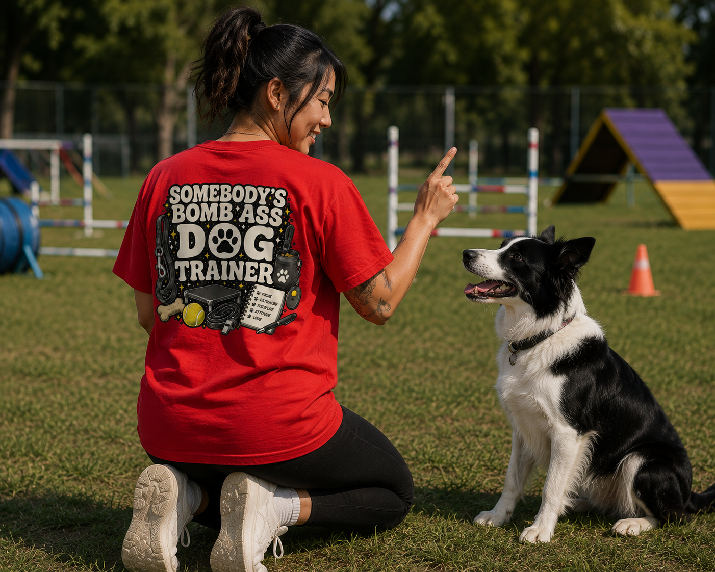 SOMEBODY'S BOMB ASS DOG TRAINER T-SHIRT