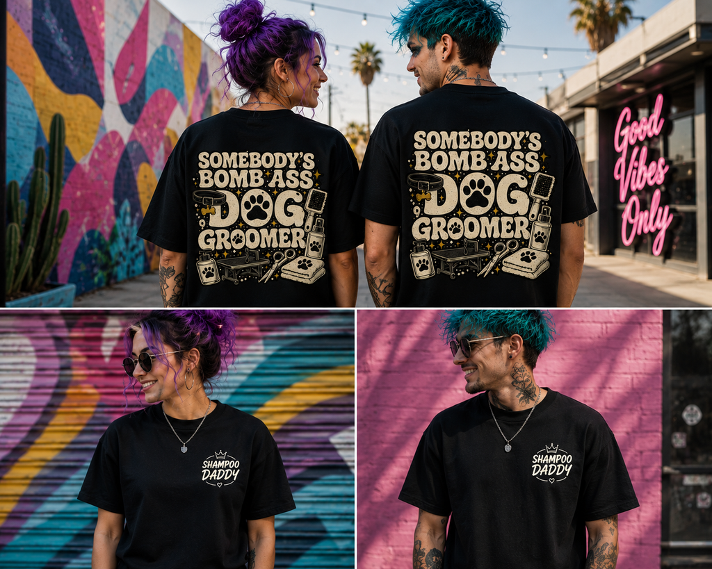 SOMEBODY'S BOMB ASS DOG GROOMER T-SHIRT