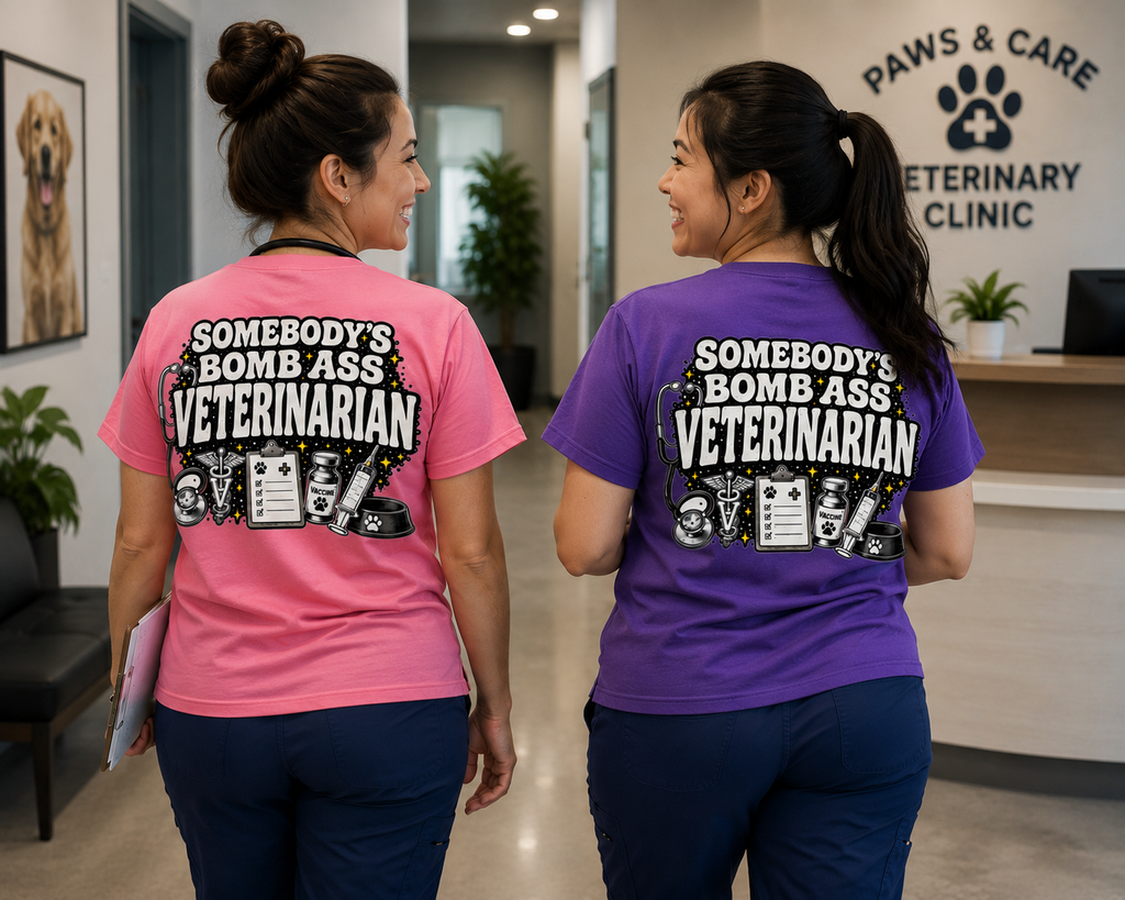 SOMEBODY'S BOMB ASS VETERINARIAN T-SHIRT