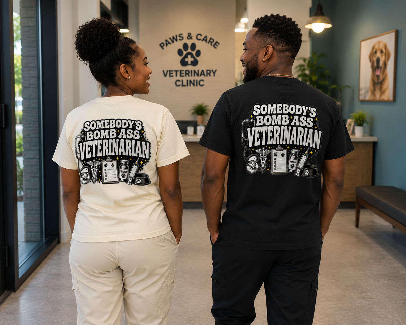 SOMEBODY'S BOMB ASS VETERINARIAN T-SHIRT